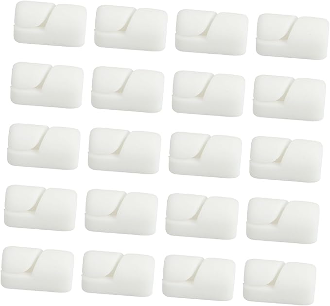 DOITOOL 20 Stücke Kabelmanagement Clips Selbstklebende Silikon Kabelklemmen Organizer für USB Stromkabel HZZD5615VW25P27H