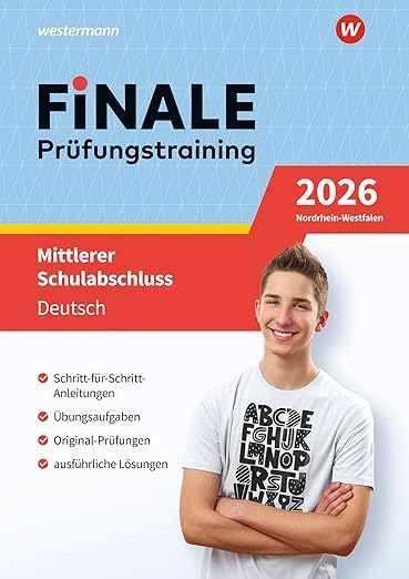 N/A FiNALE Prüfungstraining Mittlerer Schulabschluss Nordrhein-Westfalen Deutsch 2026 Arbeitsbuch mit Lösungsheft