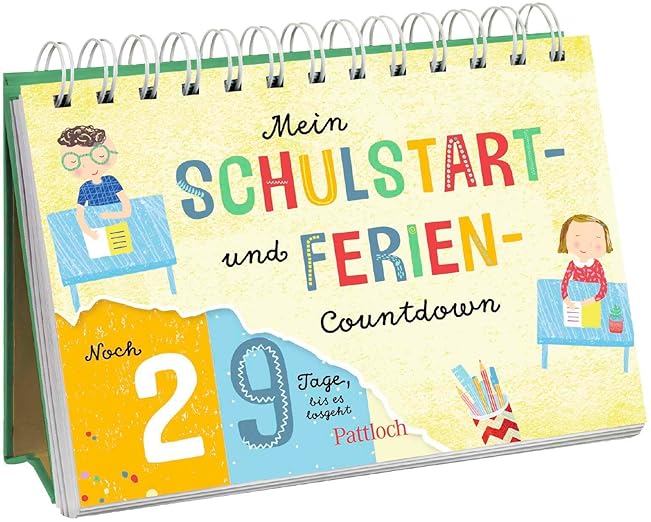 Pattloch Verlag Mein Schulstart- und Ferien-Countdown 2021: Tierisch guter Wochenkalender als Aufstellbuch für Einschulung & Schultüte